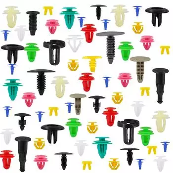 100 шт. автомобильные зажимы крепежные винты бампер внутреннее украшение авто пластик случайное смешивание универсальный пластик