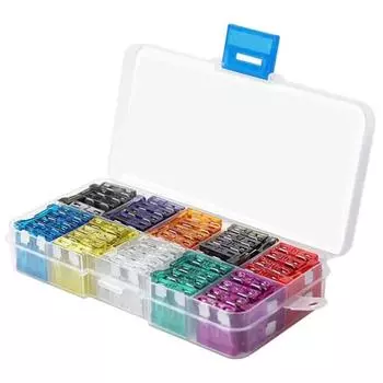 100 шт. автомобильных предохранителей 15A 20A 25A 30A 35A 10 типов набор автомобильных предохранителей ассортимент автомобильных предохранителей