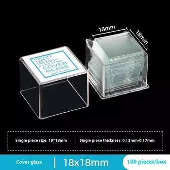 100 шт. Аксессуары для микроскопа сделай сам Прозрачные предметные стекла Покровные стекла Покровные стекла 18X18 20X20 22X22 24X24 24X32 24X50 мм 18MM18MM