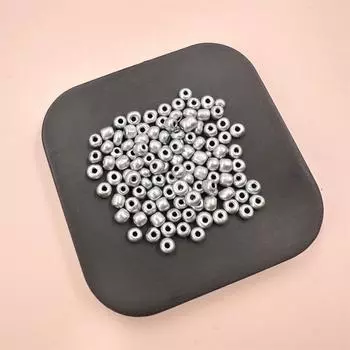 100 шт., аксессуары для самостоятельного изготовления, креативные стеклянные бусины в стиле ретро, чешский размер, 4 мм, разноцветные для изготовления ювелирных изделий, цвет металла, материал ручной работы 100Pcs/bag