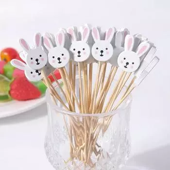 100 шт. бамбуковые палочки для украшения гамбургеров одноразовые палочки для фруктов еда украшения для сэндвичей аксессуары для бенто вилка для вечеринки шведский стол