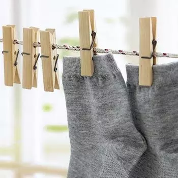 100 шт. бамбуковых зажимов-прищепок, удобных в использовании, прочных, устойчивых к ржавчине зажимов для белья