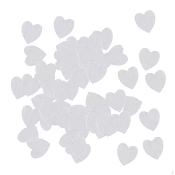 100 шт., белые 21x20 мм, мини-деревянные сердечки, декор, украшение, открытка для свадьбы