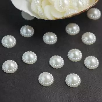 100 шт., белые бусы из искусственного жемчуга цвета слоновой кости, свадебные украшения для мобильного телефона 9 mm