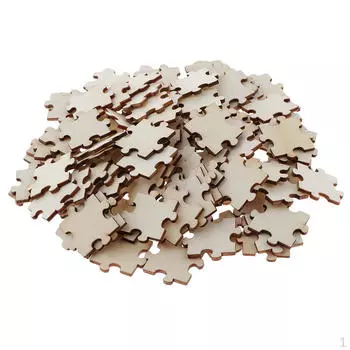 100 шт. Белый деревянный пазл для детей, каракули, поделки, игрушки, образовательный реквизит