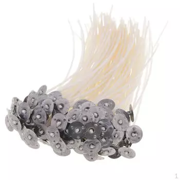 100 шт., белый предварительно вощеный хлопковый фитиль для свечей с предварительной вкладкой для домашнего изготовления чайных свечей своими руками