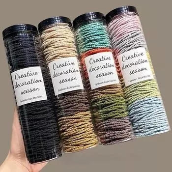 100 шт. бесшовные резинки для волос эластичные резинки для волос простые универсальные веревки для волос нескользящие резинки для волос чёрный