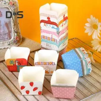 100 шт., без бисфенола А, одноразовая удобная форма для торта в горошек, чашка для кексов с рисунком хлеба