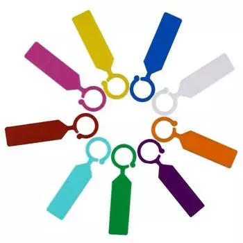 100 шт., бирка для посадки сада, кольцо, крючок, маркеры для дерева, знак, пластиковый водонепроницаемый многоразовый подвесной ярлык для этикеток 100pcs оранжевый