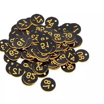 100 шт. Бирки для ульев ABS круглые пронумерованные этикетки с отверстием для скота принадлежности для пчеловодства Красная метка для спаривания ульев красный