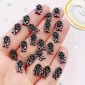 100 шт., блестящие мини-серьги из смолы, белые, черные, розовые, для дизайна ногтей с плоской задней стороной, стразы, сделай сам, свадебные серьги для скрапбукинга, аксессуары для декора, аппликации, ремесла