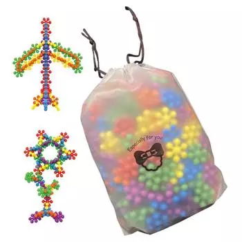 100 шт. блокирующиеся блоки снежинки, детские игрушки Монтессори, блокирующиеся твердые строительные блоки, набор, зажим, головоломка, сборка игрушек