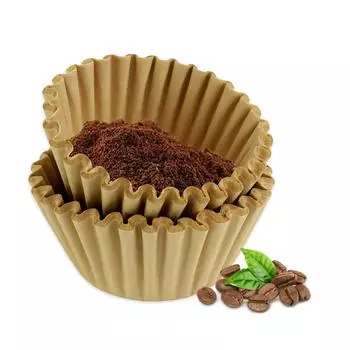 100 шт. Бумага для кофейных фильтров, Подходит для замены в кофемашине, Круглая бумага для кофейных фильтров, Одноразовая бумажная фильтровальная бумага One Size