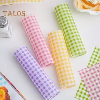 100 шт. бумага для жареной еды с антипригарным покрытием, универсальная клетчатая бумага, удобная впитывающая бумага для гамбургеров, вкладыши для корзин с жареной едой фиолетовый