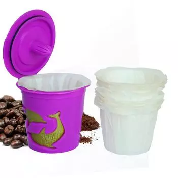 100 шт. Бумажные фильтры для стаканчиков, сменные фильтры K-Cup для Keurig K-Cup, потрясающие одноразовые фильтры для кофе, дропшиппинг