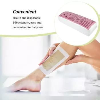 100 шт., бумажные одноразовые профессиональные полоски для удаления волос воском, нетканые воски для ногтей, здоровье взрослых и детей