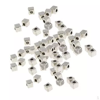 100 шт. бусины из сплава, квадратные проставки, свободные бусины, подвески для ювелирных изделий своими руками