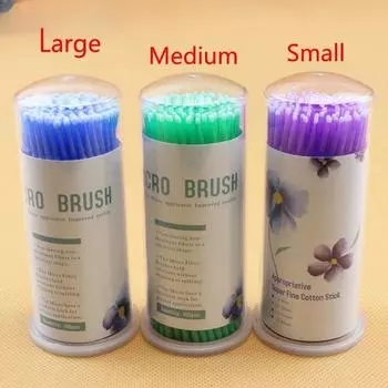 100 шт./бутылка, одноразовые микрощетки, аппликаторы, стоматологические материалы, микрощетки, инструменты для расширения стоматологии 1.2mm чёрный