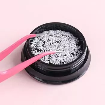 100 шт./бутылка, паста для украшения ногтей со снежинками, прочная долговечная маникюрная 3D снежинка