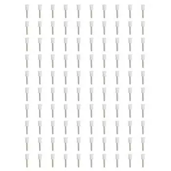 100 шт., чашка для полировки зубов, профессиональная силиконовая резиновая щетка для полировки зубов, белая зубная щетка White