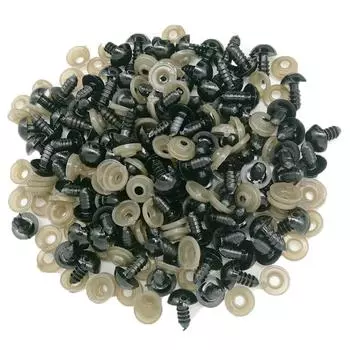 100 шт. черные пластиковые кукольные глаза для медведя мягкие игрушки Скрапбукинг кукольные куклы ремесло глаза для игрушек 6mm