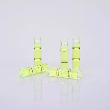 100 шт. цилиндрический пузырьковый уровень зеленый водный спиртовой уровень измерительный прибор диагностический прибор для измерения падения уровня Nivel Burbuja 5x15mm