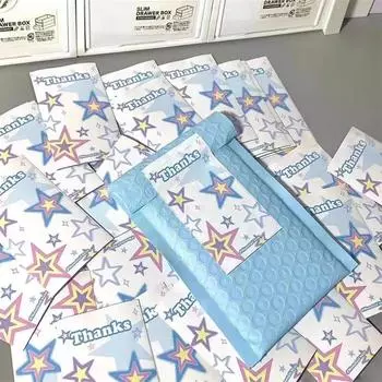 100 шт., цветная уплотнительная наклейка со звездой для картонной коробки, пузырчатая сумка, подарочная карта, экспресс-коробка, упаковочная наклейка «сделай сам»
