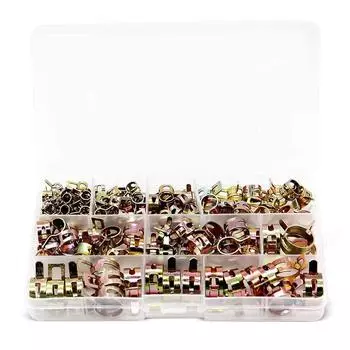 100 шт., цветной цинковый зажим, обруч для горла, коммуникационный обруч, 6-17 мм, крепление для вентиляционной трубы, эластичный зажим для горлового обруча 100PCS(6-17MM)