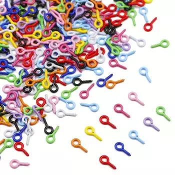 100 шт. цветной окрашенный металл, овечий глаз, овечий рог, винт для ногтей, винт из цинкового сплава, шпильки для глаз для ювелирных изделий ручной работы DIY 4X8MM 100pcs