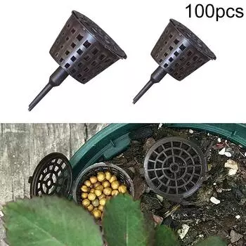 100 шт. цветочный горшок, корзина для удобрений с крышкой, чехол для коробки для удобрений, портативный уличный аксессуар для бонсай, контейнер для удобрений, ведро