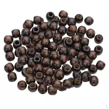 100 шт., деревянная бочка для кофе, европейские бусины с большим отверстием, подвески, ювелирные изделия «сделай сам»