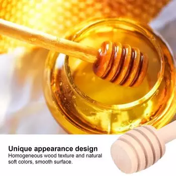 100 шт. деревянные медовые палочки для перемешивания меда для свадебной вечеринки, кухни, ресторана, 8 см