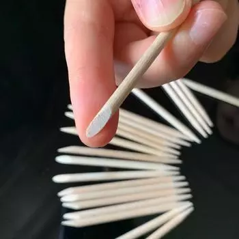 100 шт. деревянные палочки для дизайна ногтей, гель-лак для ногтей, рисунок, оранжевая деревянная палочка, толкатель для удаления кутикулы, набор инструментов для маникюра оранжевый