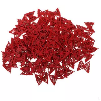 100 шт. деревянные пуговицы в форме бабочки для украшения шитья 9 мм