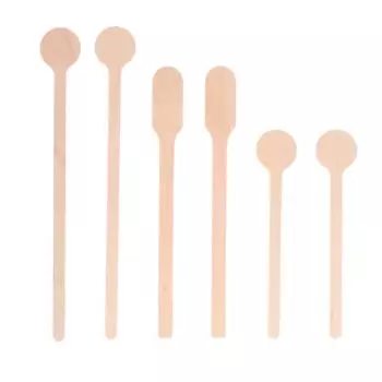 100 шт. деревянных палочек для размешивания кофе, холодных напитков, размешивателей, биоразлагаемых столовых приборов, кофейных палочек 13*1.5cm