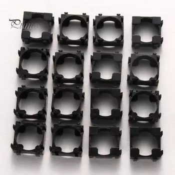 100 шт. держатель для батареи, цилиндрический органайзер для батареи, подставка, удобный кронштейн для хранения батареи для дома чёрный