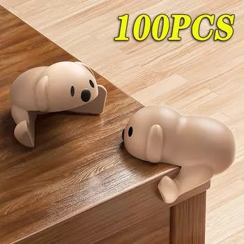 100 шт. Детские силиконовые защитные уголки, защитные уголки от ударов, защитные уголки для щенков, защитные уголки для рабочего стола