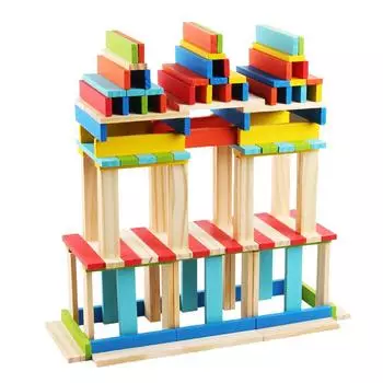 100 шт. Diy красочные строительные блоки, кирпичи, набор игрушек, деревянные блоки для блочной печати, подарок для раннего образования