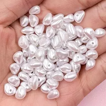 100 шт. DIY свободные бусины, ожерелье, браслеты, серьги, изготовление ювелирных изделий, акриловые бусины Beige Beads