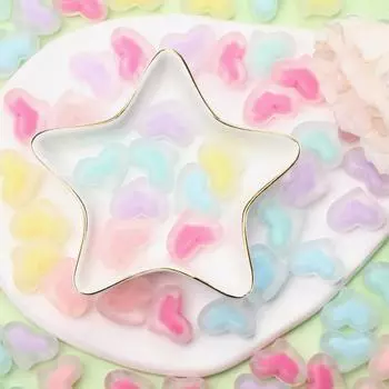 100 шт. для изготовления ювелирных изделий, подвески, прозрачные/матовые акриловые бусины в виде тыквы/персика в форме сердца, материалы ручной работы «сделай сам» Pumpkin/Transparent Multicolor