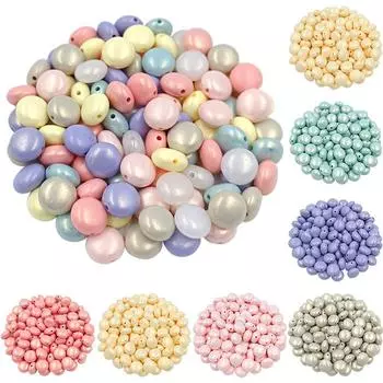 100 шт. для изготовления ювелирных изделий Rondel акрил AB многоцветное кольцо ожерелье браслет Sapcer бусины ручной работы DIY плоские круглые разноцветный