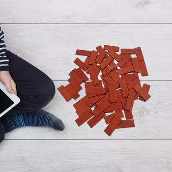 100 шт. Досок для пола в кукольном домике, напольные панели, реалистичный антикварный дизайн, мини-полы для Color A