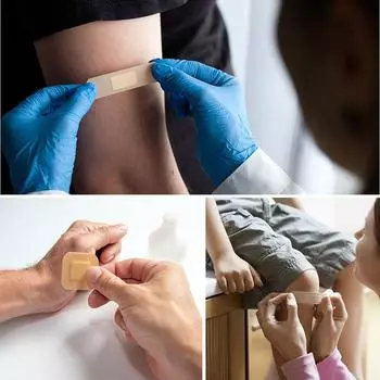 100 шт. дышащий пластырь водонепроницаемый бинт первая помощь перевязочный материал медицинская лента пластырь для ран наборы для оказания экстренной помощи бинты
