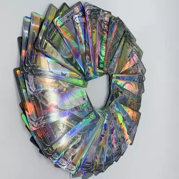 100 шт. фантастические детские аниме-карты, включая карты 60 В + 40 Вмакс, подарок на день защиты детей, карточка для сбора фанатов 60v+40vmax