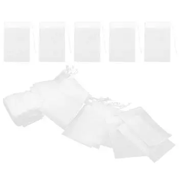 100 шт. фильтр-пакет для чая нетканый материал травяной фильтр-пакет для домашнего кофе специи травяной чай 16x14 см