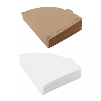 100 шт. фильтры для кофе с мягкой текстурой, древесная целлюлоза, фильтровальная бумага для кофе для капельной кофеварки V01 Unbleached 100pcs