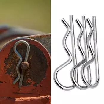 100 шт. фиксированная пружина R-образный шплинт, автомобильные детали, штифт B-типа, серебряная волна, стопорное кольцо трактора 1.6x28mm