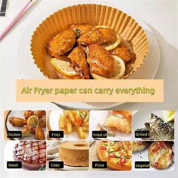 100 шт., фритюрница, специальная бумажная фритюрница, одноразовый бумажный вкладыш, антипригарный коврик для духовки, кухонная подставка для сковороды, аксессуары для фритюрницы Bakpapier