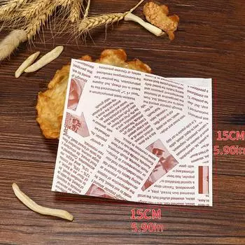 100 шт. Гамбургские треугольные пакеты для выпечки и масла, пончики, выпечка, упаковка для еды, маслостойкий крафт-мешок, завернутый вручную 100pcs