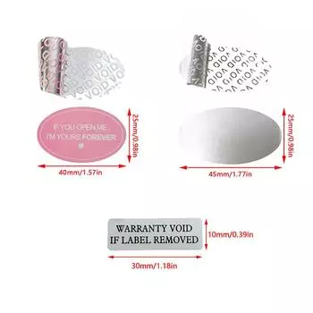 100 шт., гарантийная защитная наклейка, защитная печать, хрупкая бумага, защита от несанкционированного доступа, гарантия, пустая этикетка, клейкая этикетка Guanante